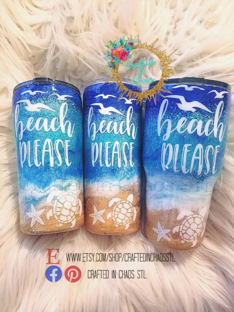 Beach Please | Personalized Beach Tumbler Woodsy What Knots