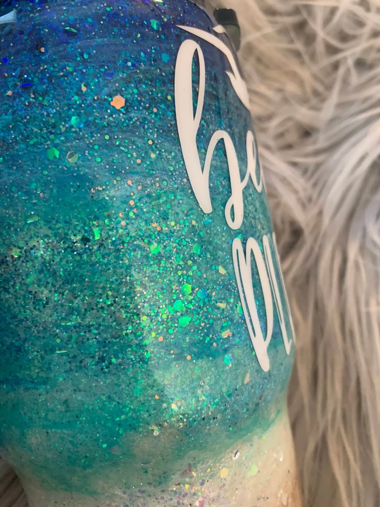 Beach Please | Personalized Glitter Tumbler Woodsy What Knots