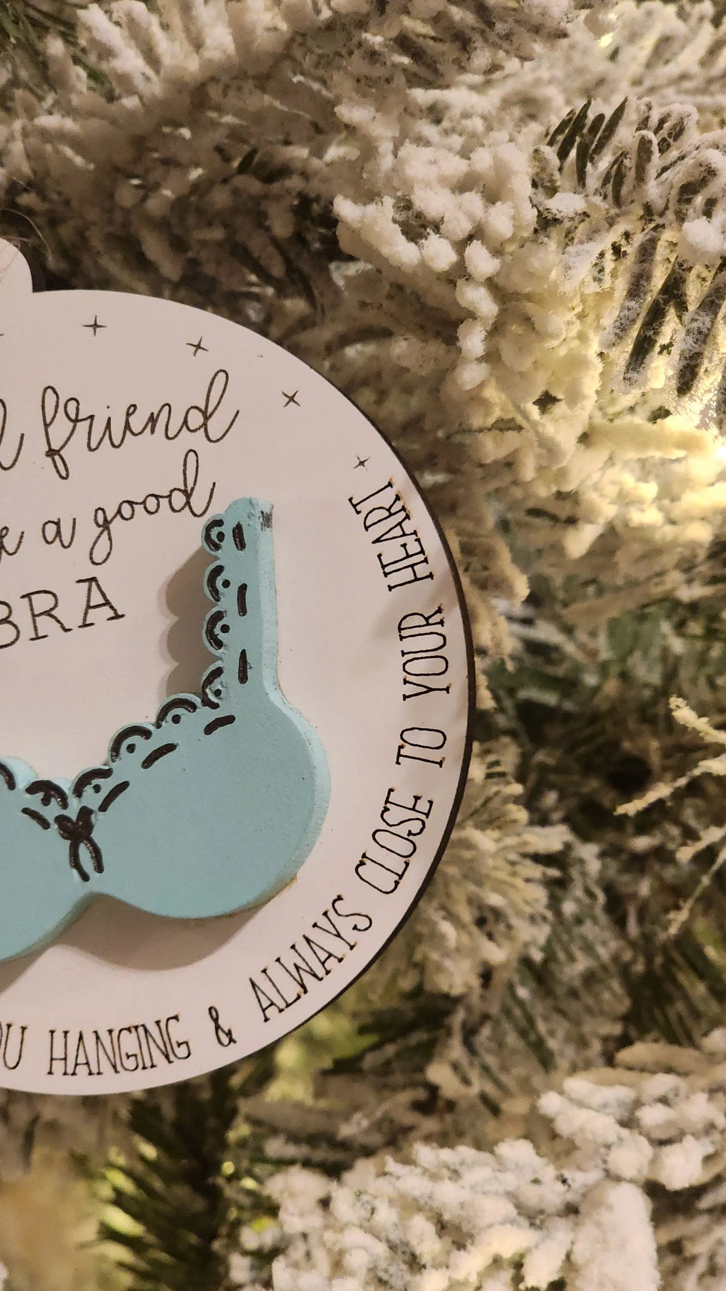Best Friends Are Like A Good Bra | Funny Friends Ornament Woodsy What Knots