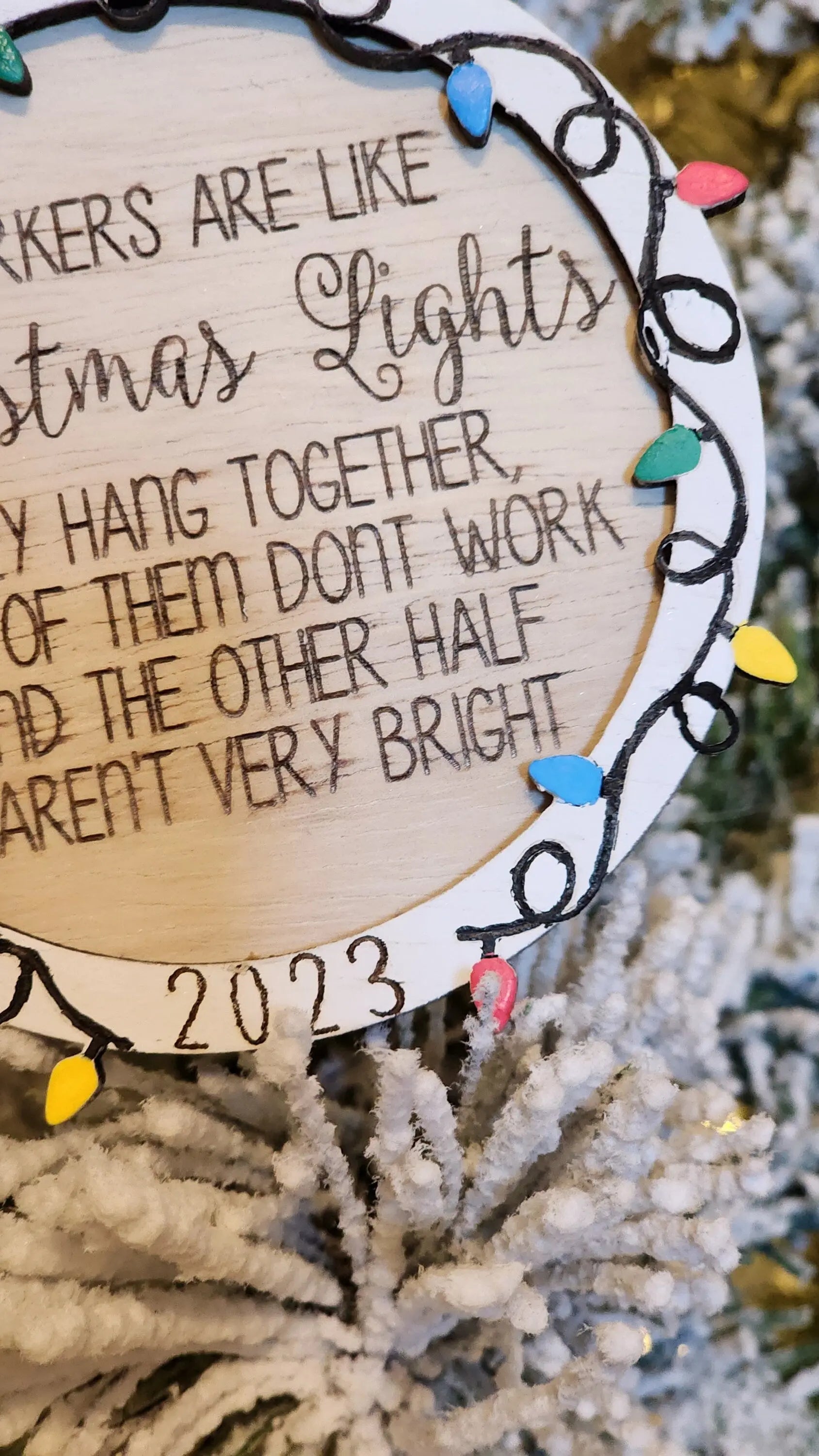 Coworker Christmas Lights | Funny Ornament Woodsy What Knots