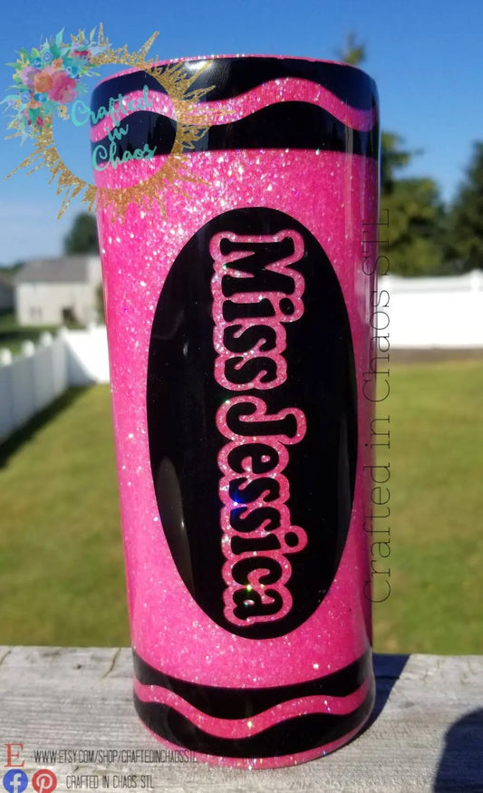Crayon Tumbler For Teacher Woodsy What Knots
