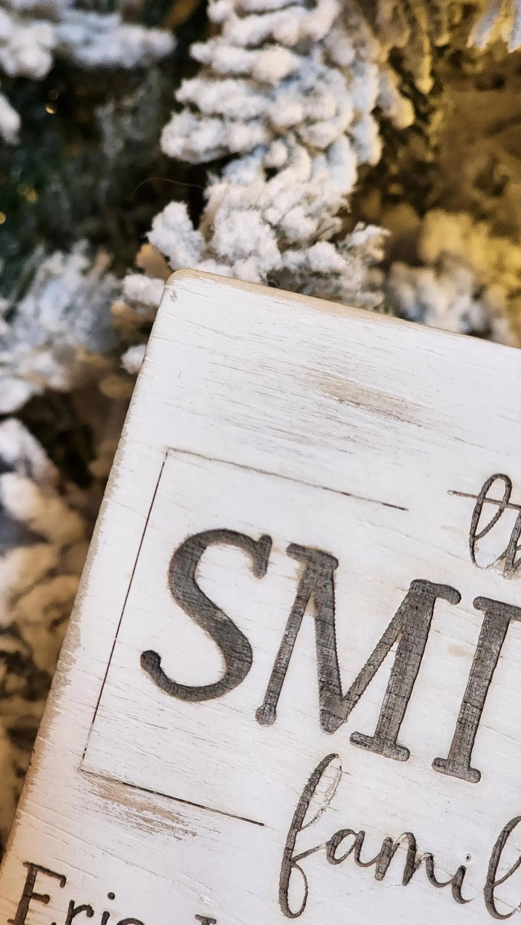 Custom Family Name | Personalized Ornament Woodsy What Knots