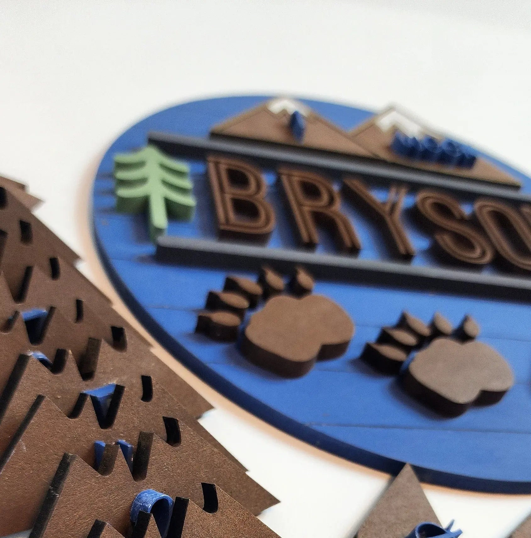 Custom Newborn Milestone Sign with Outdoors Theme Woodsy What Knots