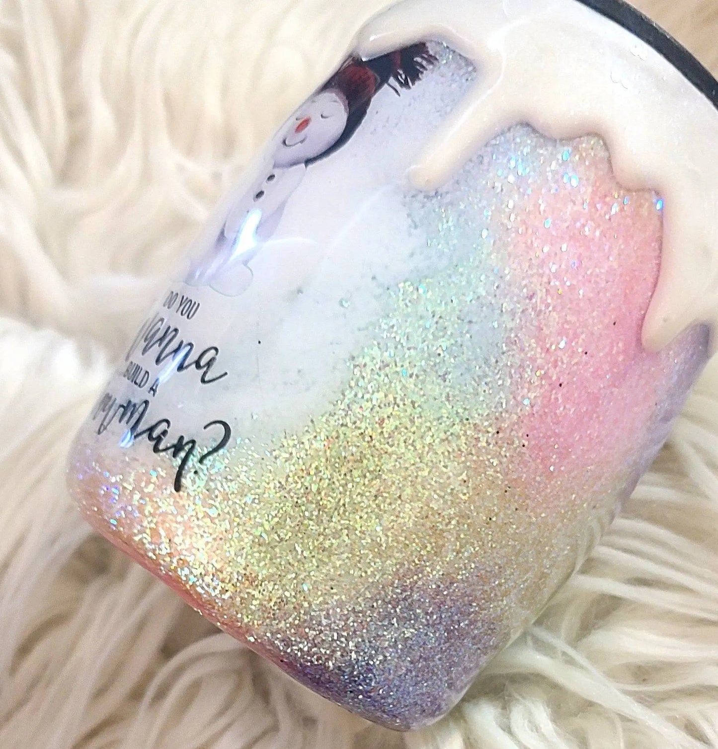 Do You Wanna Build a Snowman | Personalized Glitter Tumbler Woodsy What Knots