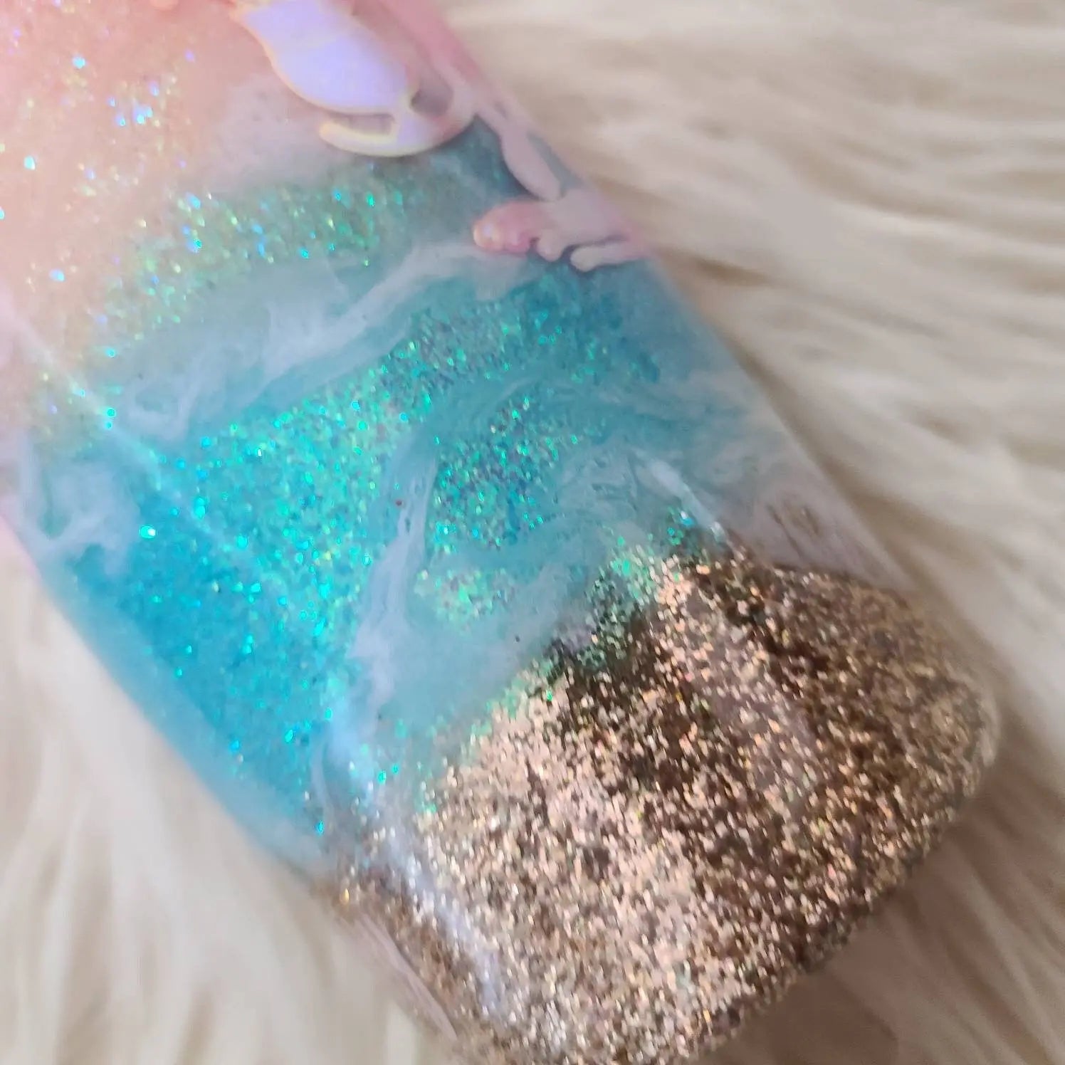 Drink in my Hand, Toes in the Sand | Personalized Glitter Tumbler Woodsy What Knots