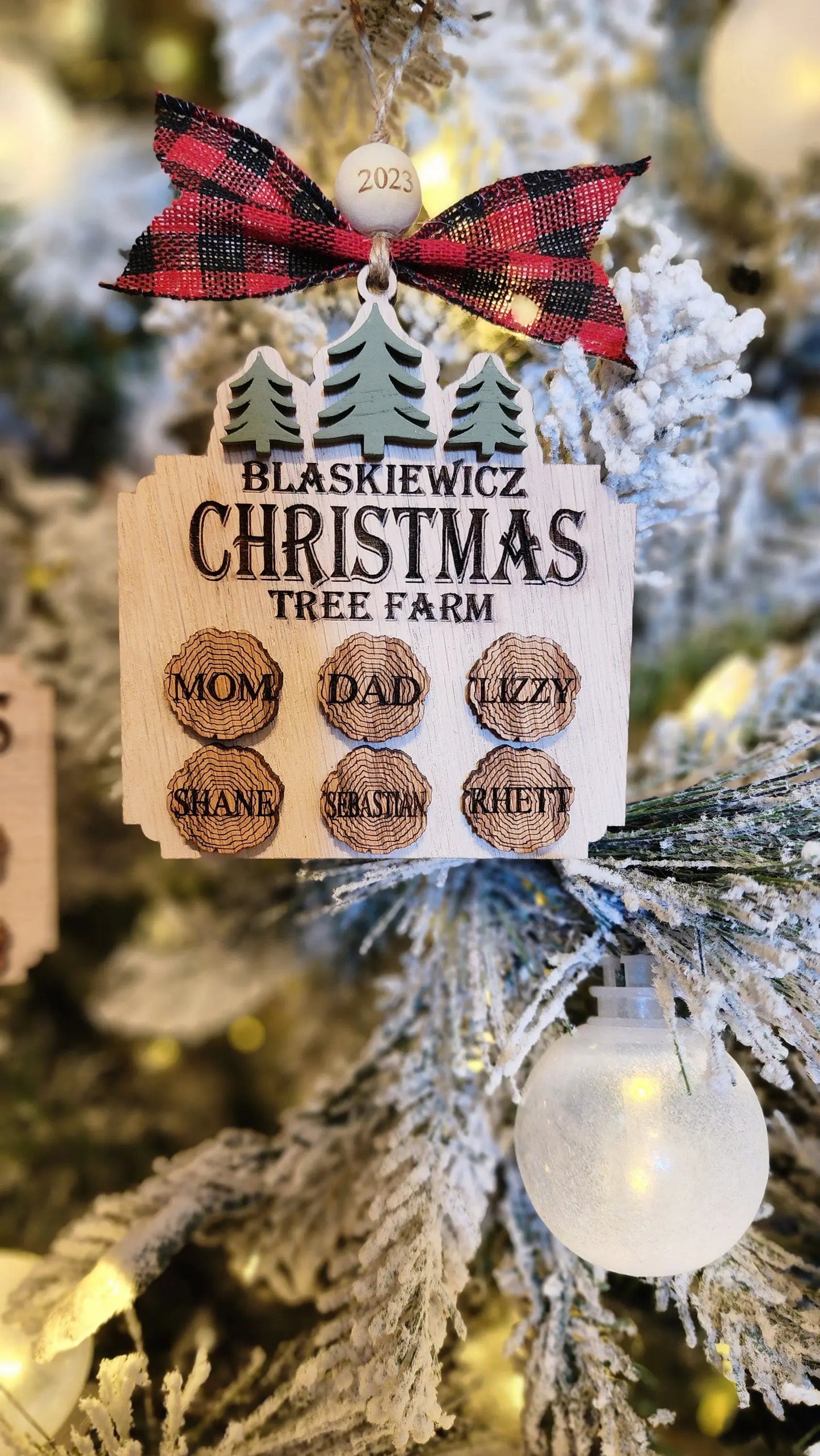 Family Tree Farm | Personalized Ornament Woodsy What Knots