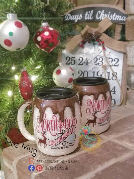 Hot Coca Christmas Mug | North Pole Christmas Tumbler Woodsy What Knots