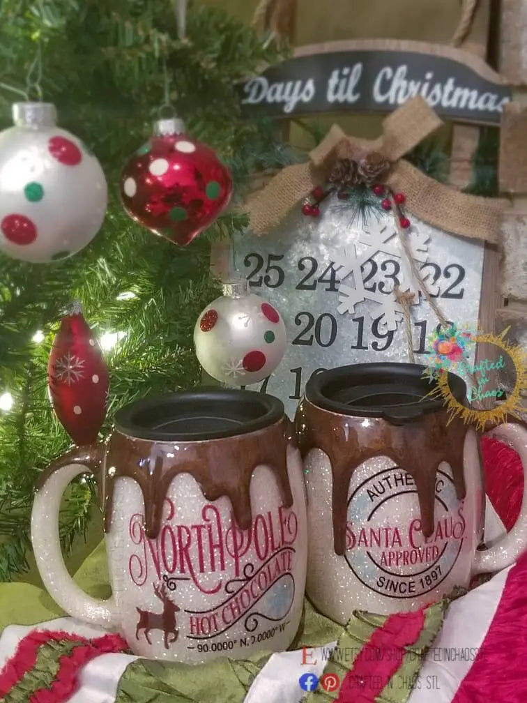 Hot Coca Christmas Mug | North Pole Christmas Tumbler Woodsy What Knots