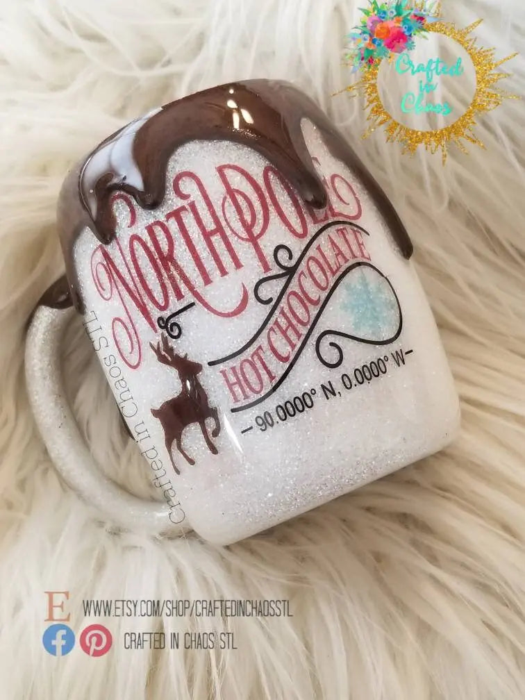 Hot Coca Christmas Mug | North Pole Christmas Tumbler Woodsy What Knots