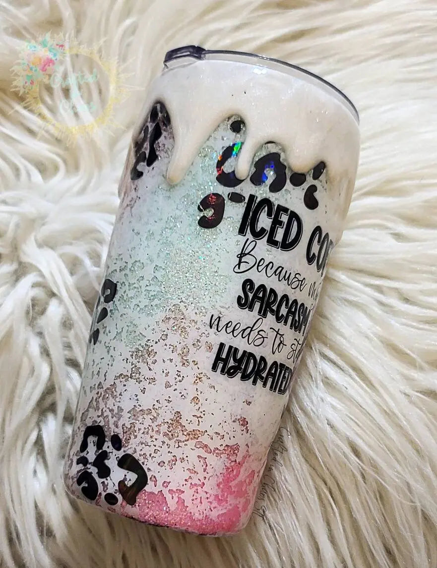Iced Coffee | Personalized Tumbler Woodsy What Knots