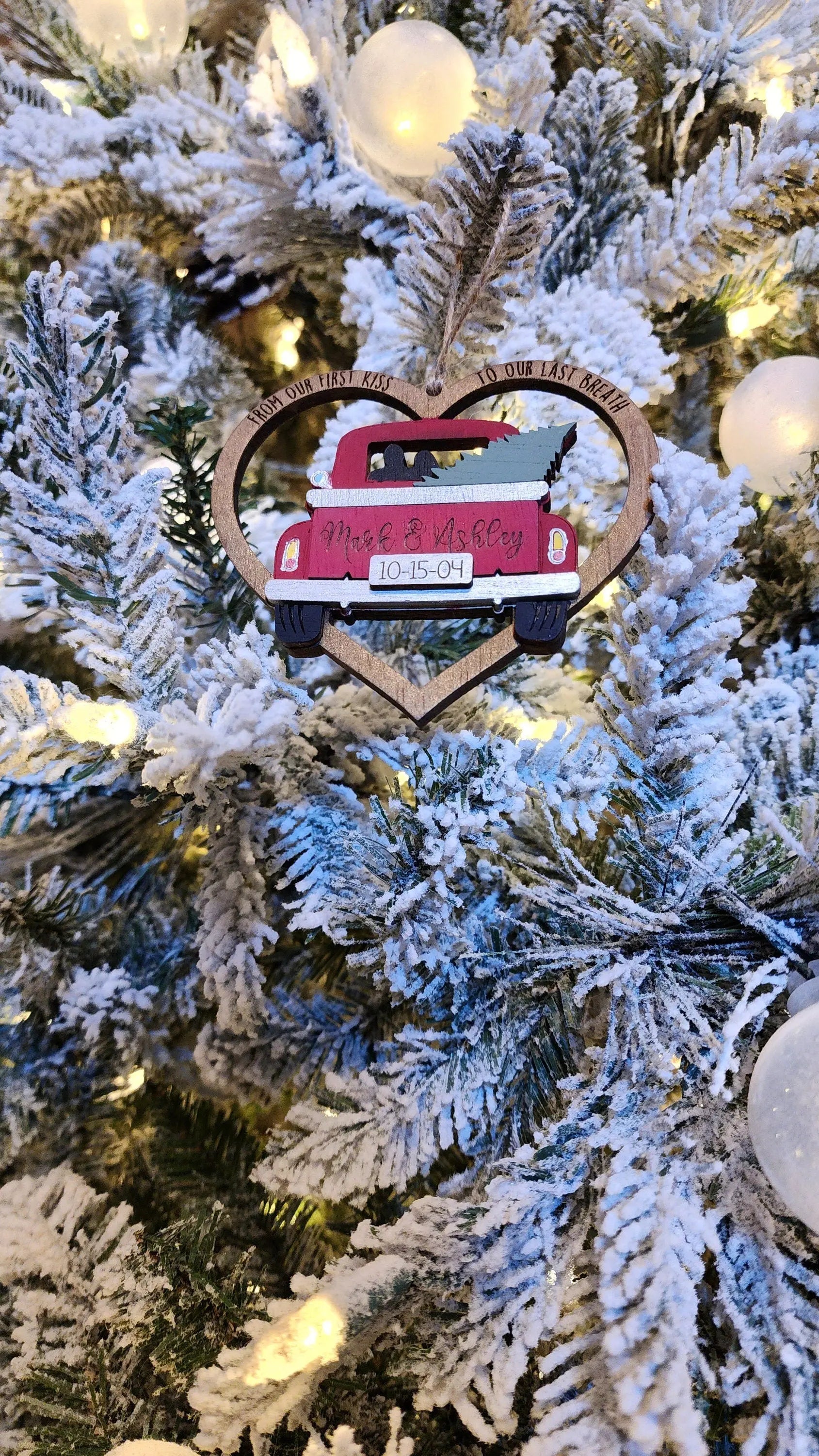 Just Married | Personalized Ornament Woodsy What Knots