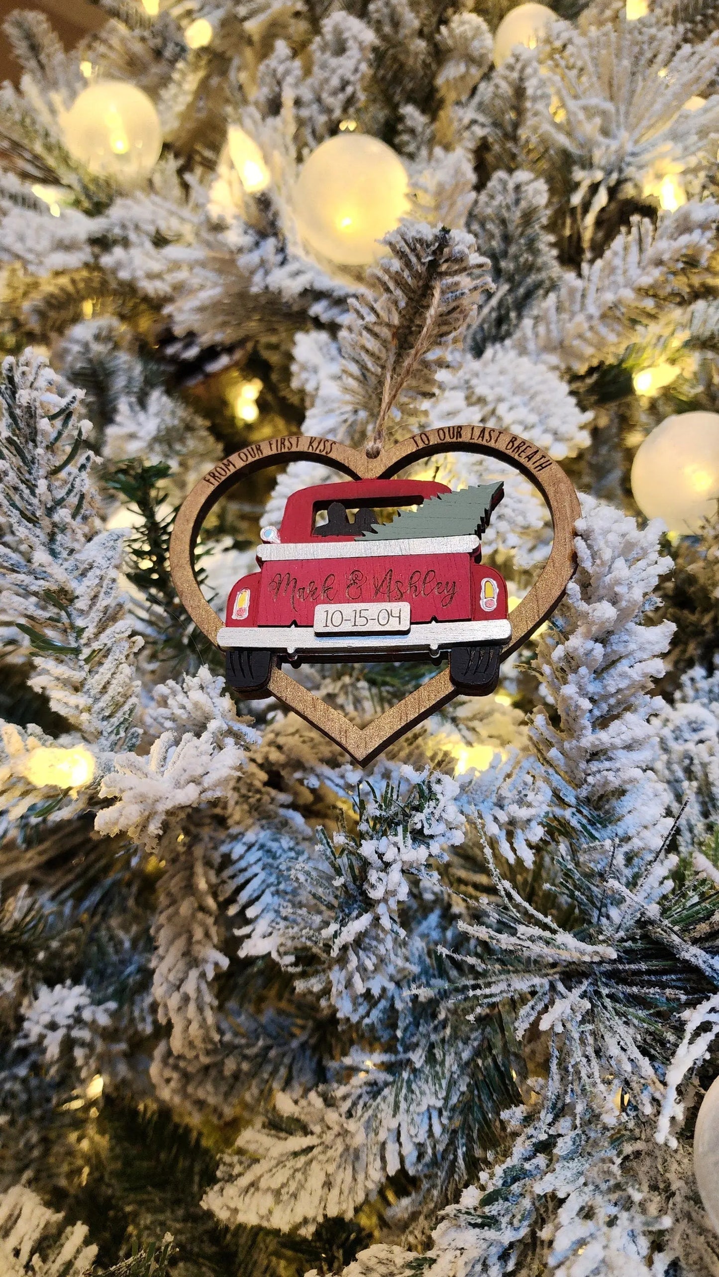 Just Married | Personalized Ornament Woodsy What Knots
