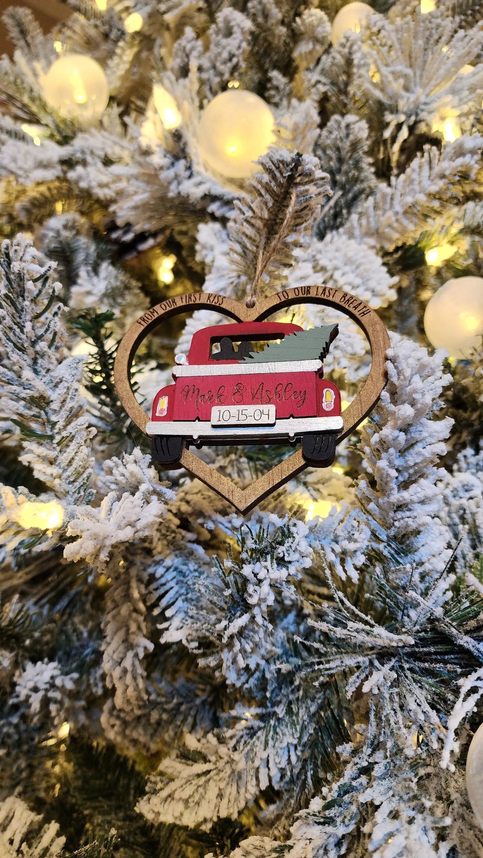 Just Married | Personalized Ornament Woodsy What Knots