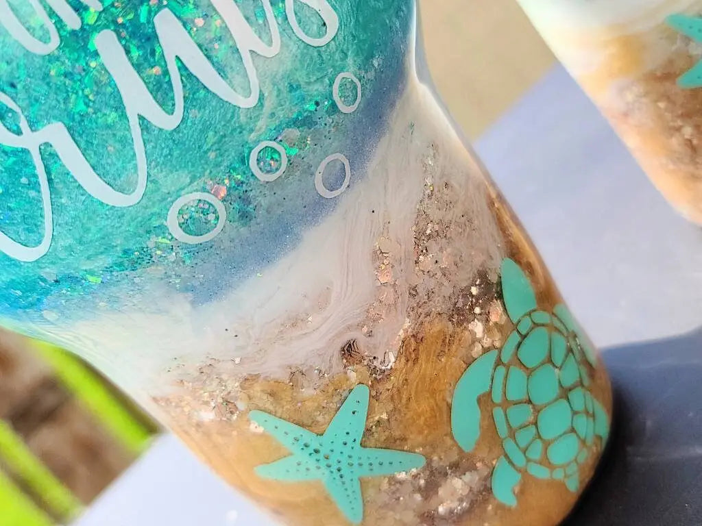 Life is Better on a Cruise | Personalized Glitter Tumbler Woodsy What Knots