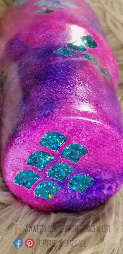 Mermaid Scales Tumbler w/Anchor |  Custom Beach Tumbler Woodsy What Knots