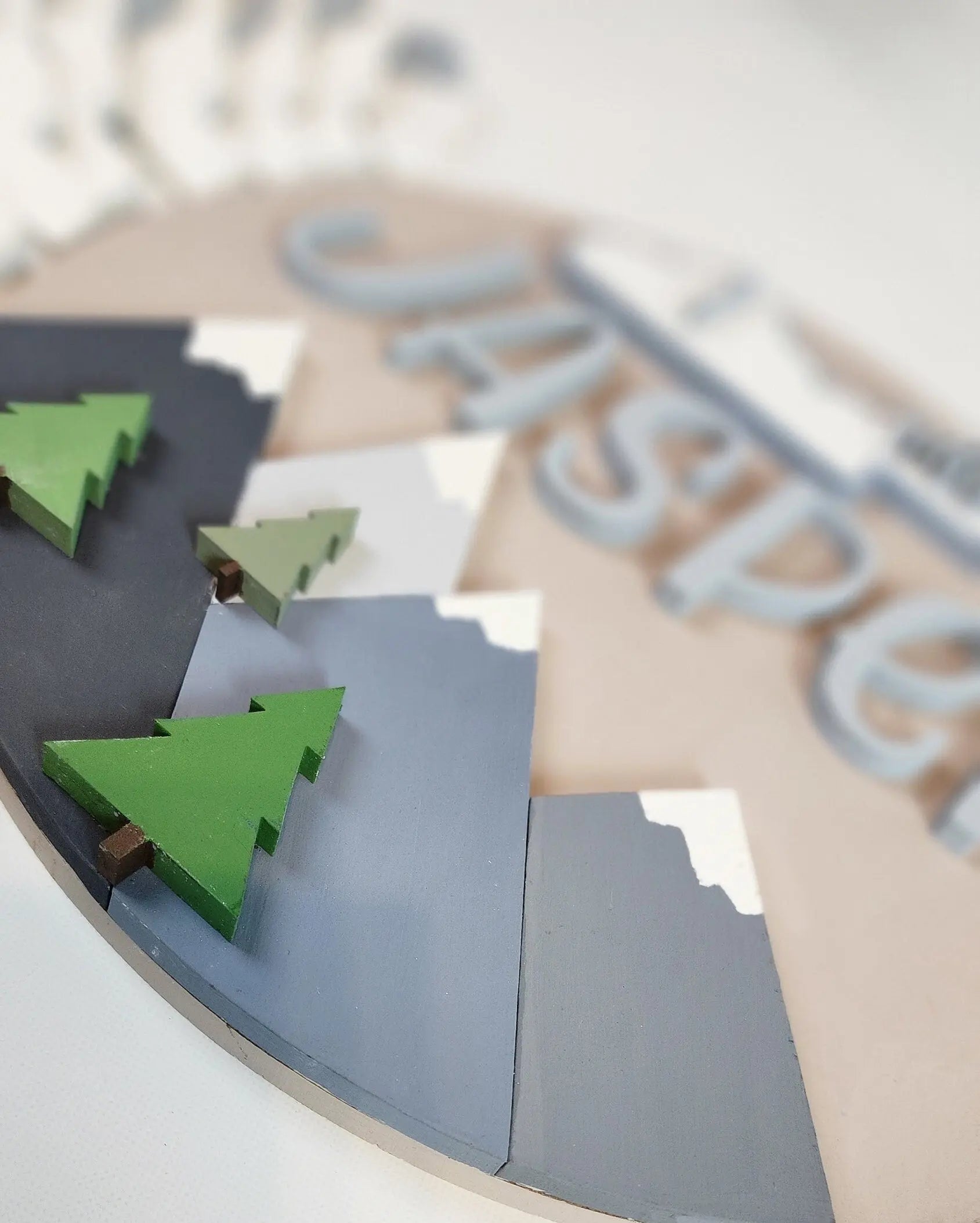 Newborn Milestone Sign with Mountain Theme Woodsy What Knots