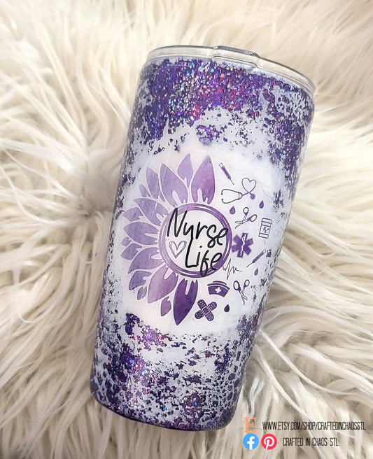 Nurse Life | Personalized Glitter Tumbler Woodsy What Knots