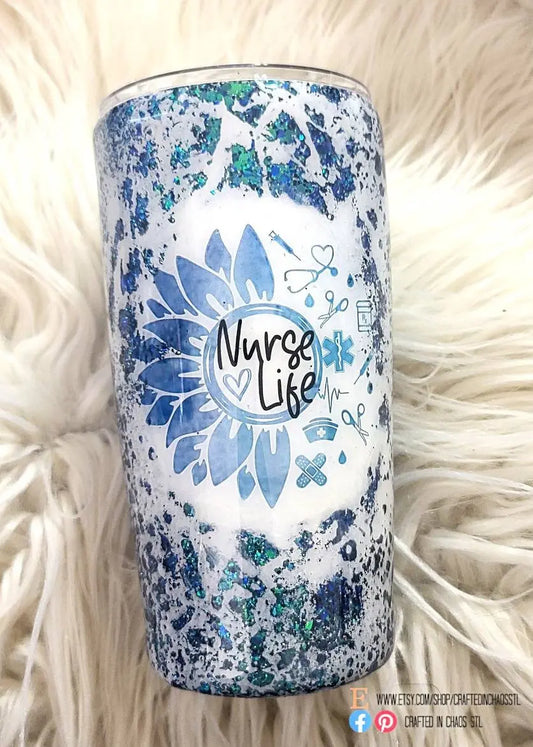 Nurse Life | Personalized Glitter Tumbler Woodsy What Knots