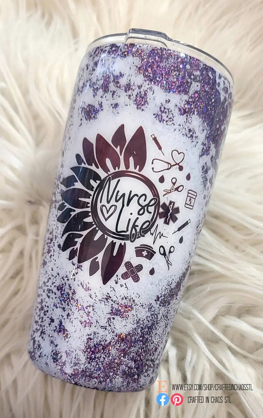 Nurse Life | Personalized Glitter Tumbler - Woodsy What Knots