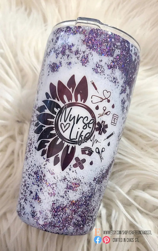 Nurse Life | Personalized Glitter Tumbler - Woodsy What Knots