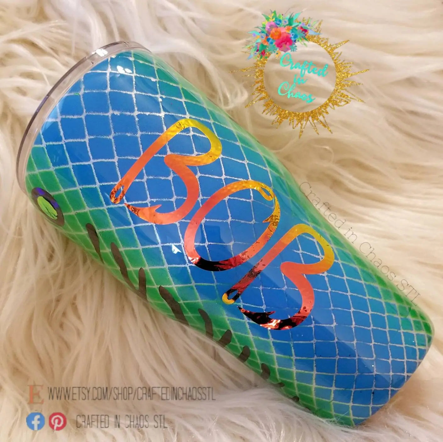 Personalized Fishing Lure Tumbler Woodsy What Knots