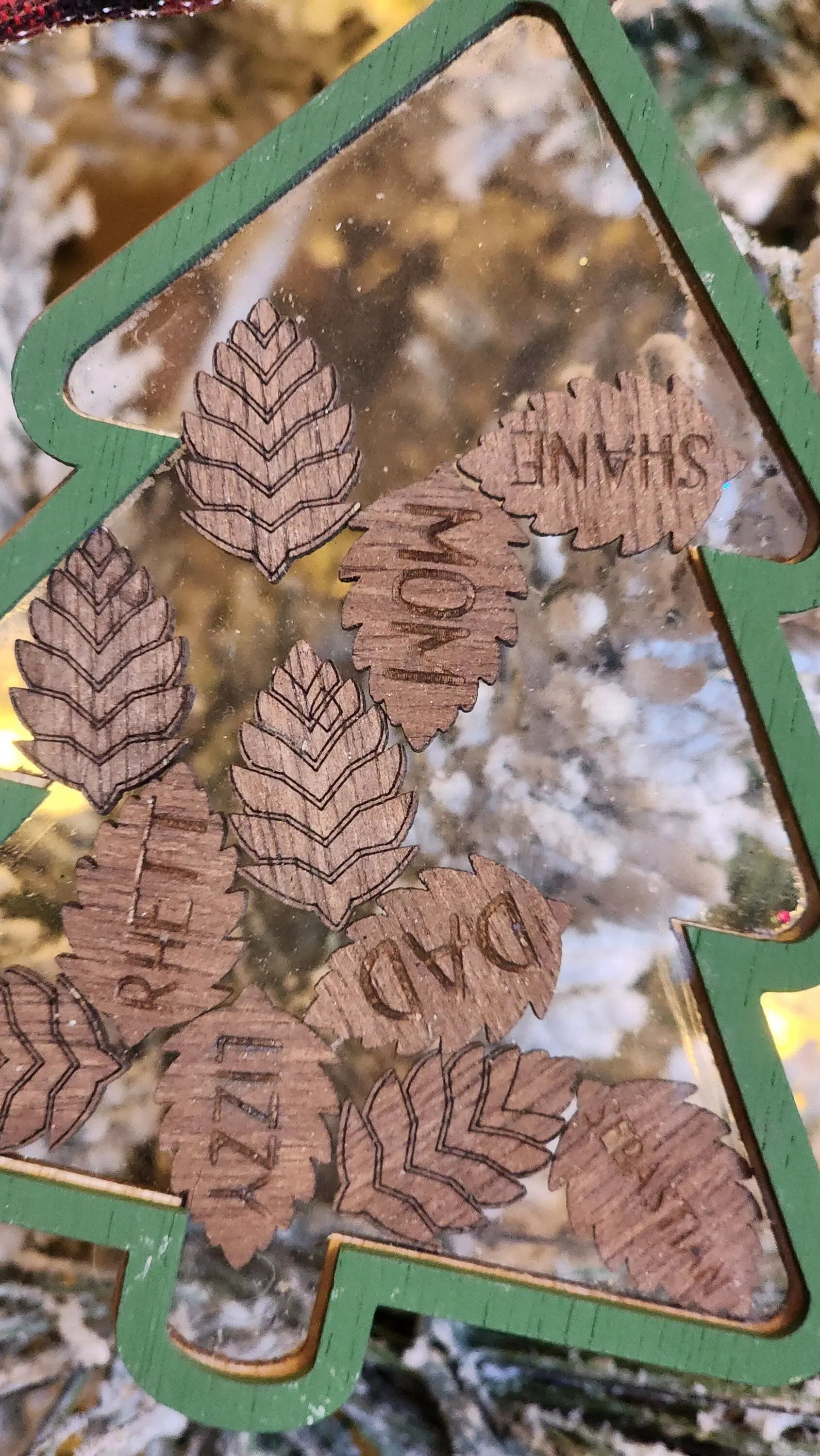 Personalized Pinecone Shaker Ornament Woodsy What Knots