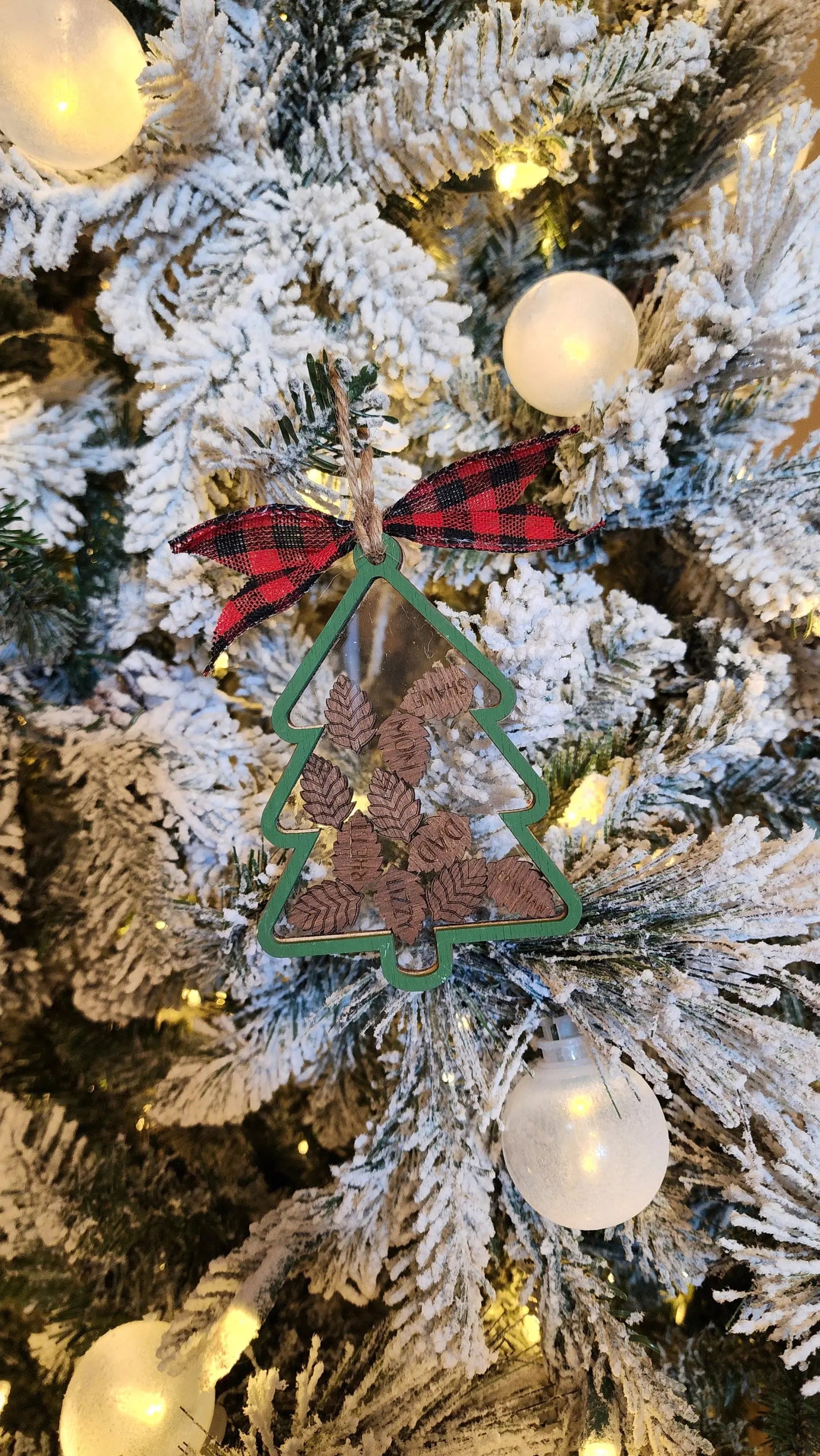 Personalized Pinecone Shaker Ornament Woodsy What Knots