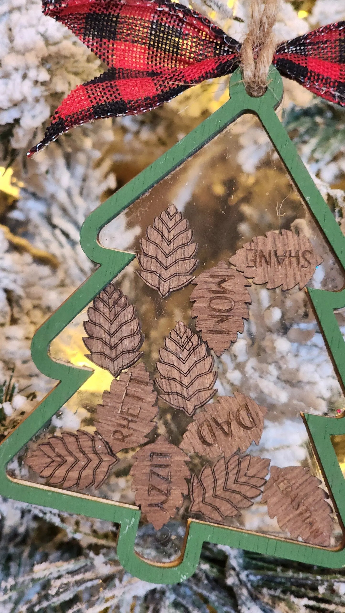Personalized Pinecone Shaker Ornament Woodsy What Knots