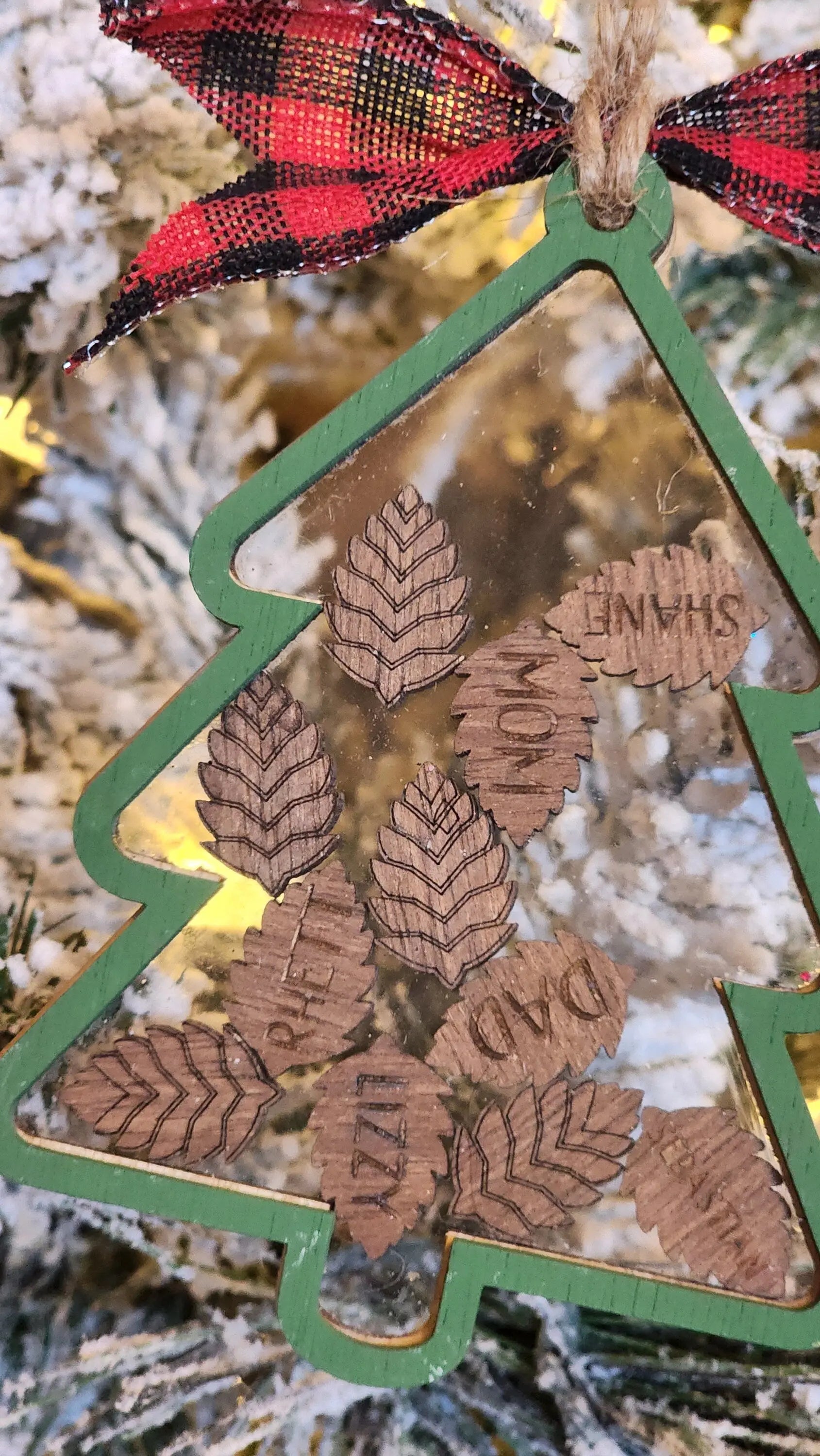 Personalized Pinecone Shaker Ornament Woodsy What Knots