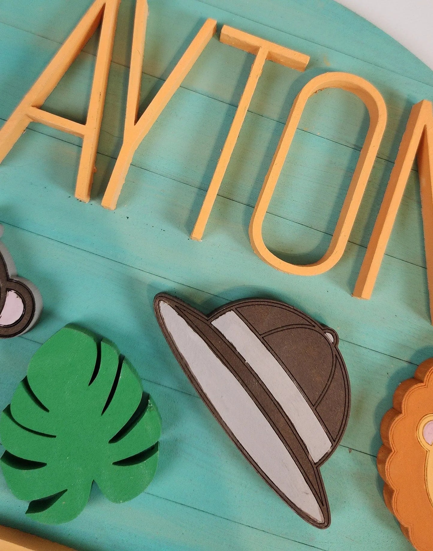 Personalized Safari Newborn Milestone Sign| Woodsy What Knots
