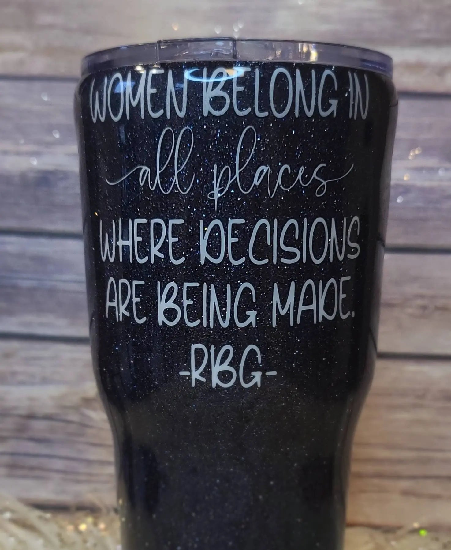 RBG Glittered  Tumbler Woodsy What Knots