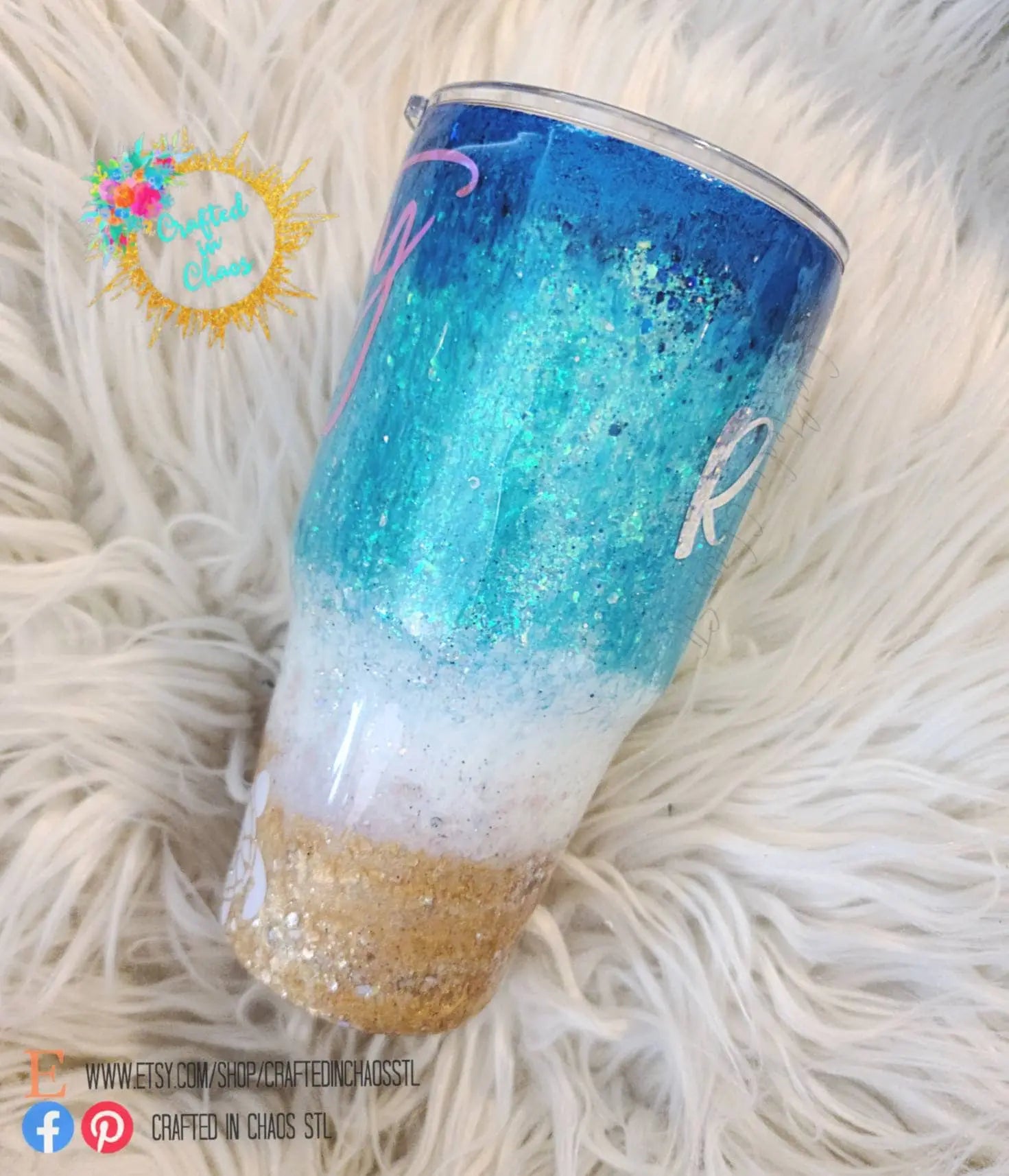 Salty AF  |  Personalized Beach Tumbler Woodsy What Knots
