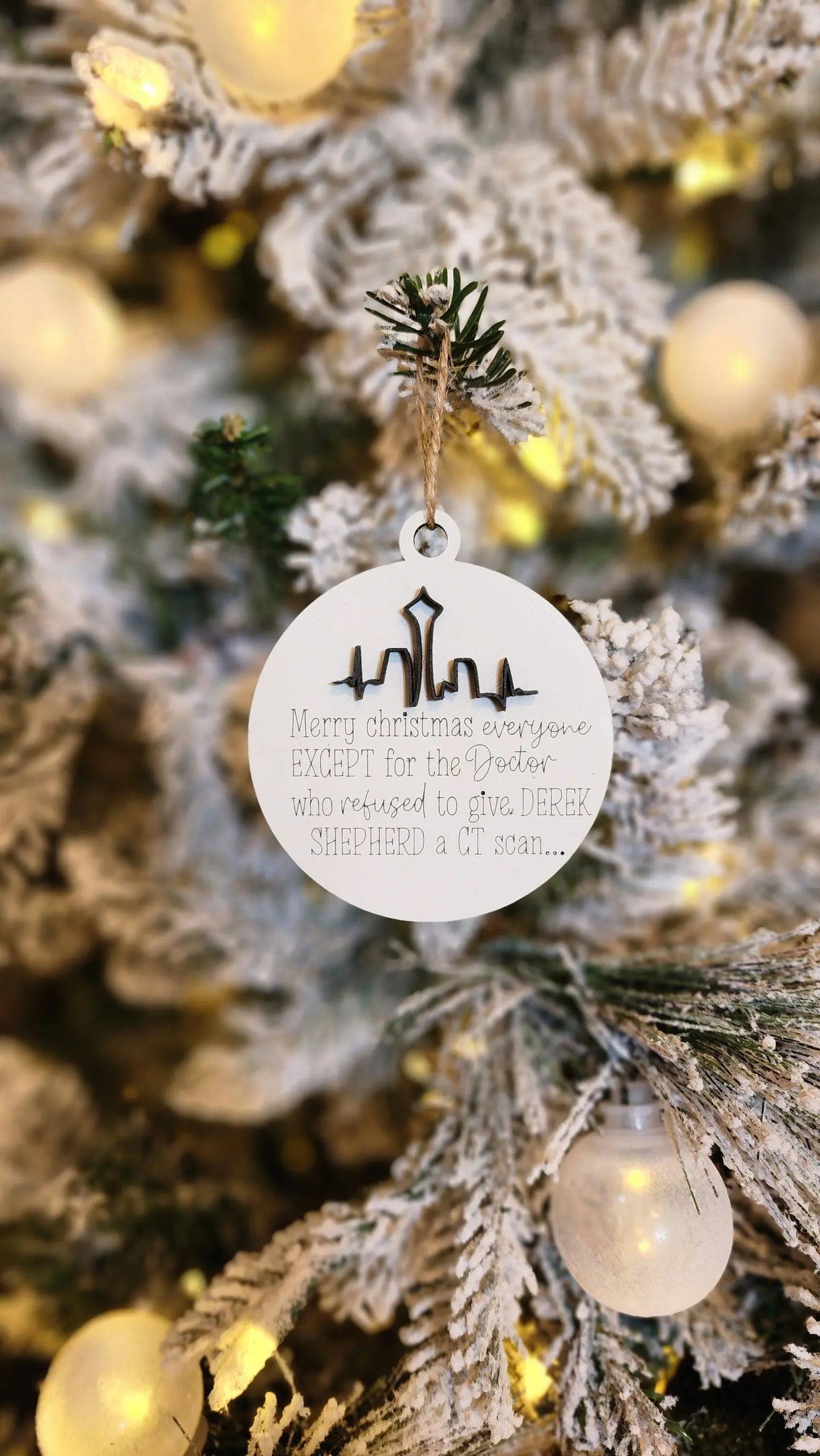 Seattle Skyline | Funny Ornament Woodsy What Knots