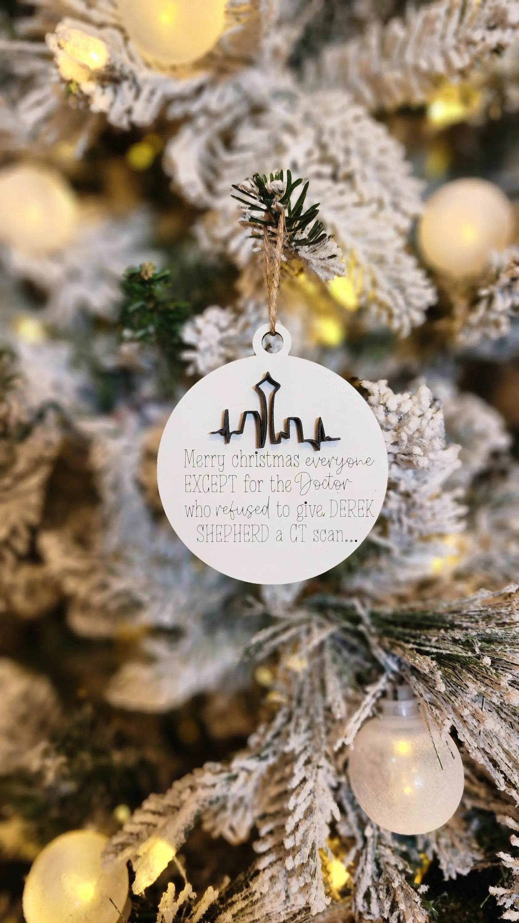 Seattle Skyline | Funny  Ornament Woodsy What Knots