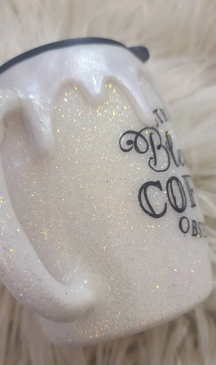 Stressed Blessed and Coffee Obsessed | Personalized Glittered Mug Woodsy What Knots