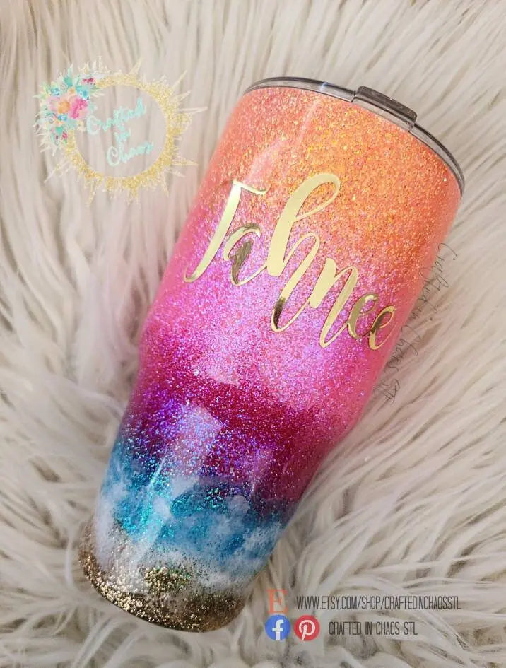 Sunset Beach Tumbler  | Custom Crash My Playa Tumbler Woodsy What Knots