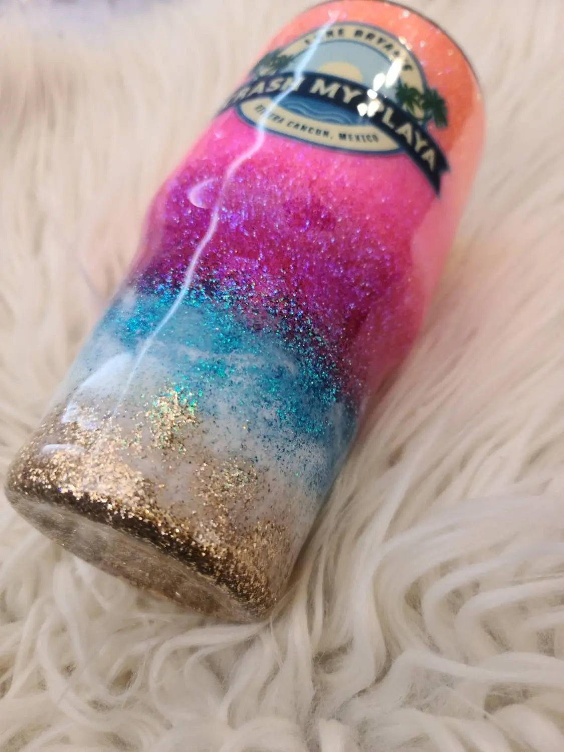 Sunset Beach Tumbler  | Custom Crash My Playa Tumbler Woodsy What Knots