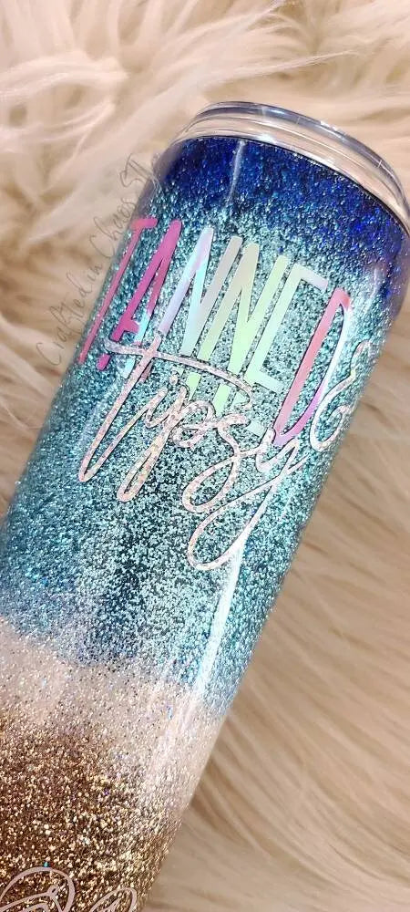Tanned and Tipsy | Personalized Beach Tumbler Woodsy What Knots