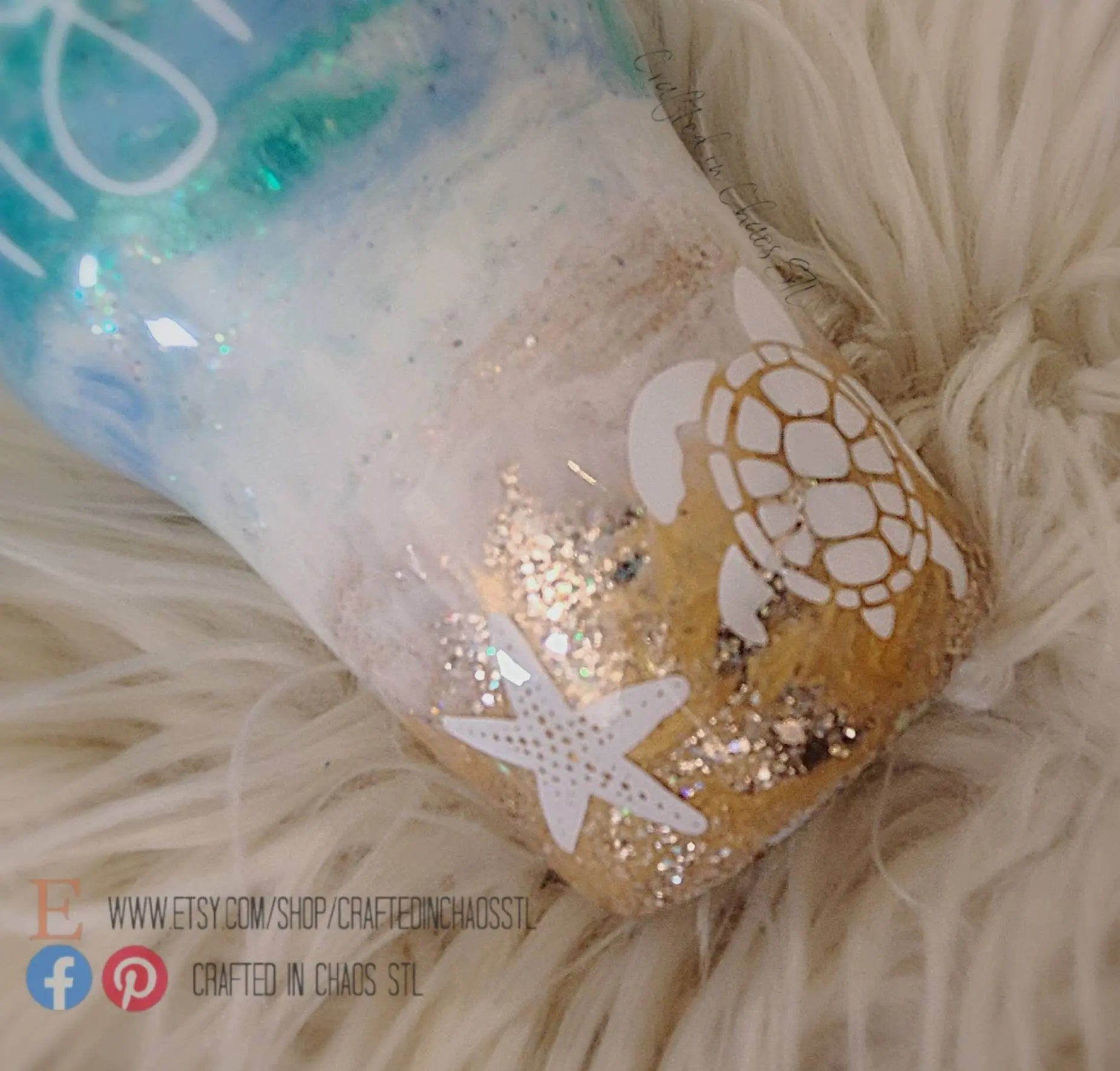 The Beach Is My Happy Place | Personalized Beach Tumbler Woodsy What Knots