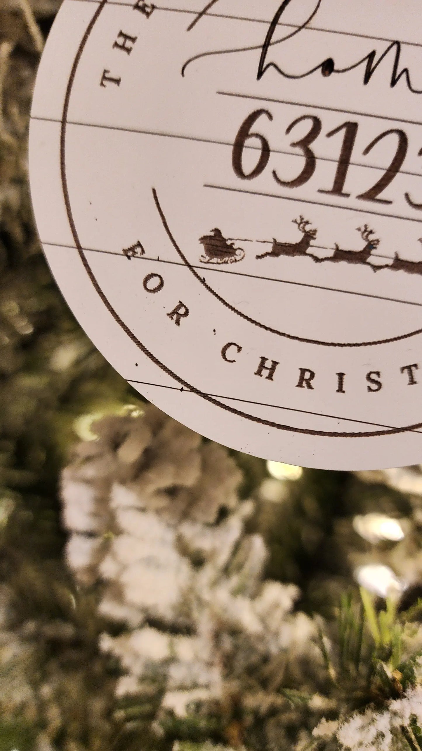 There's No Place Like Home Zip Code | Custom Ornament Woodsy What Knots