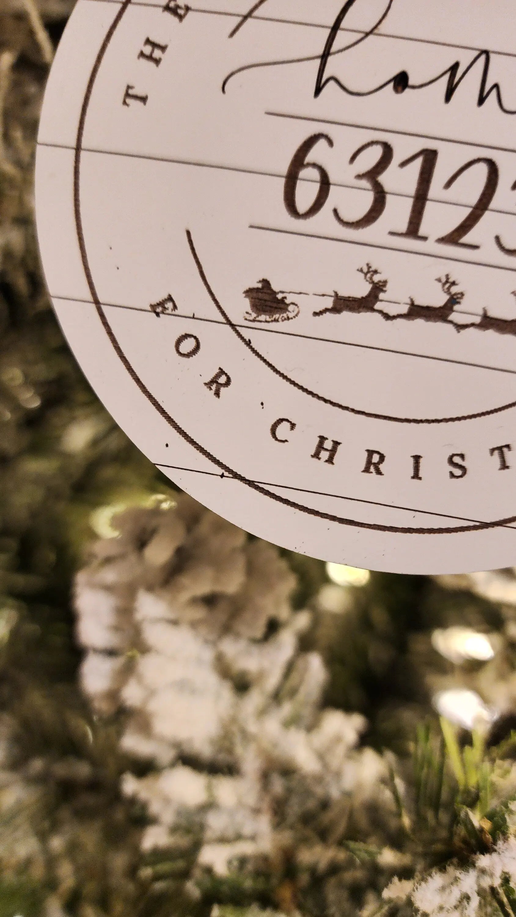 There's No Place Like Home Zip Code | Custom Ornament Woodsy What Knots