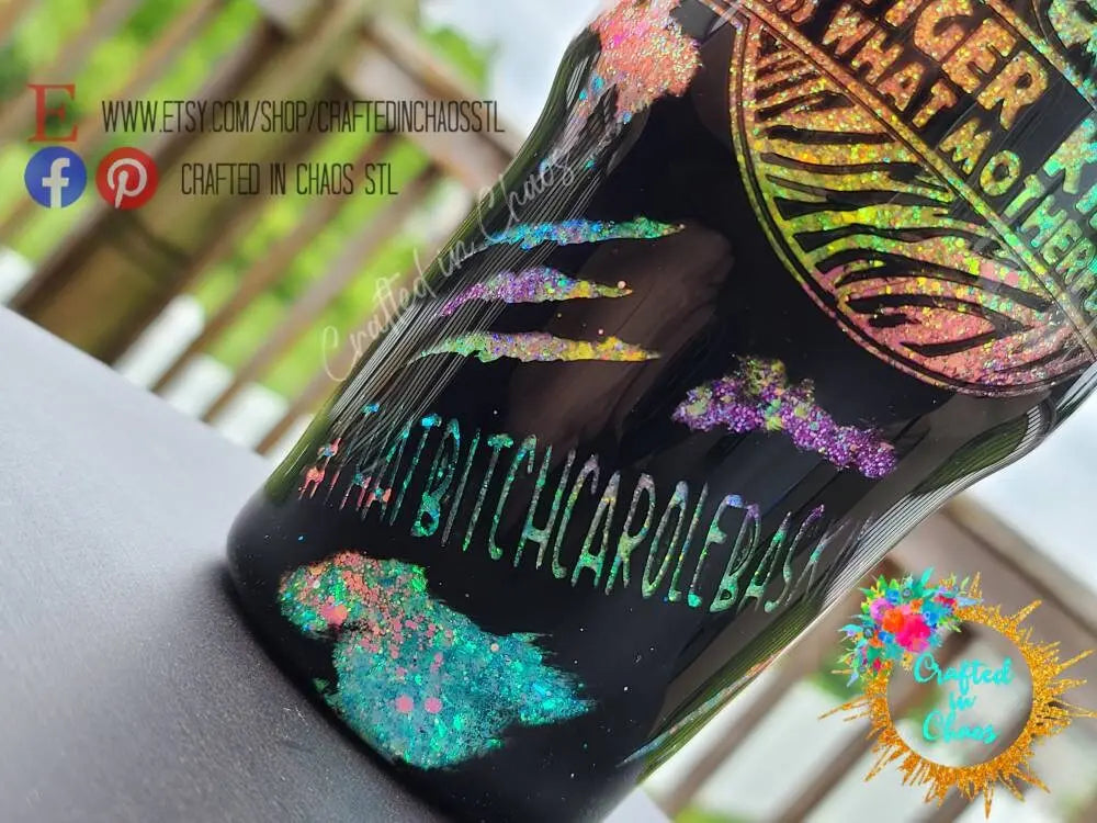 Tiger King Glittered Tumbler - Joe Exotic Tumbler - Bright Neon Colors - Father's Day - Birthday Gift -Stainless Steel Tumbler Woodsy What Knots
