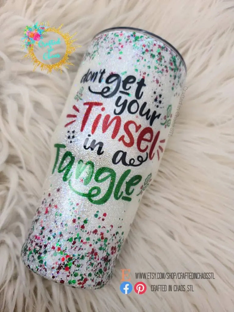 Tinsel In A Tangle | Christmas Tumbler Woodsy What Knots