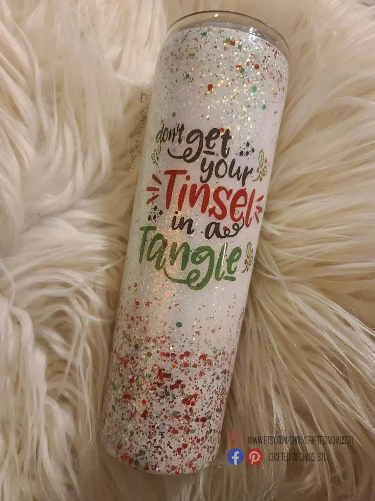 Tinsel In A Tangle | Christmas Tumbler Woodsy What Knots