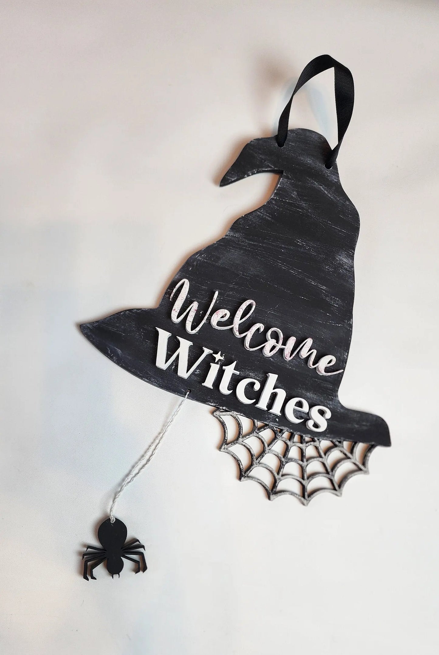 Welcome Witches - Funny Halloween Door Sign Woodsy What Knots