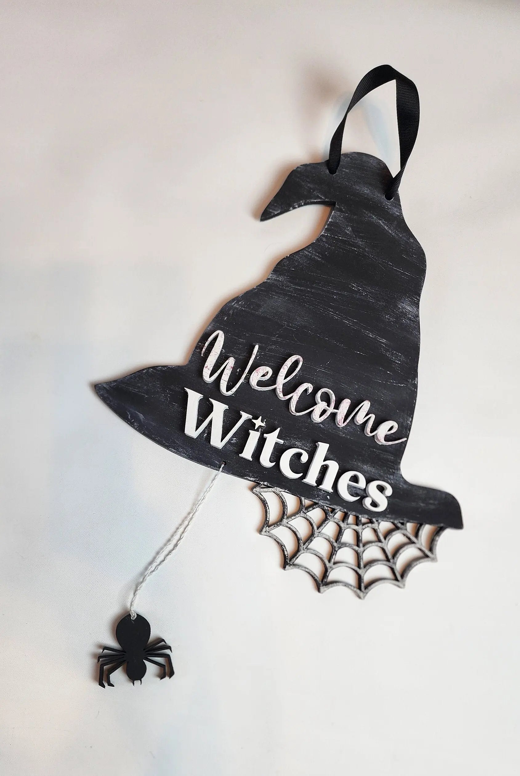 Welcome Witches - Funny Halloween Door Sign Woodsy What Knots