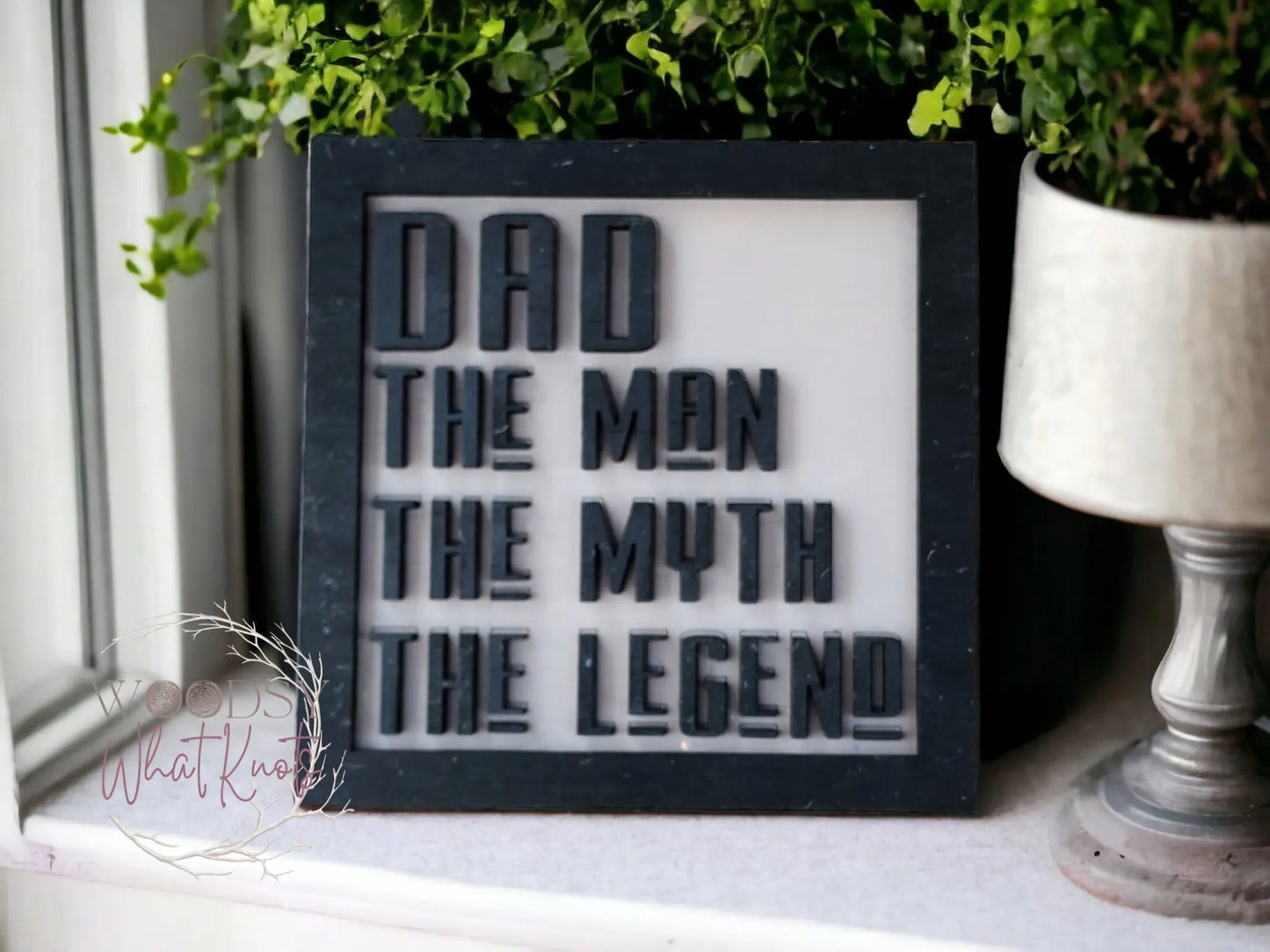 Wooden Sign - "Dad: The Man, The Myth, The Legend" - Father's Day Gift - Rustic Home Decor.