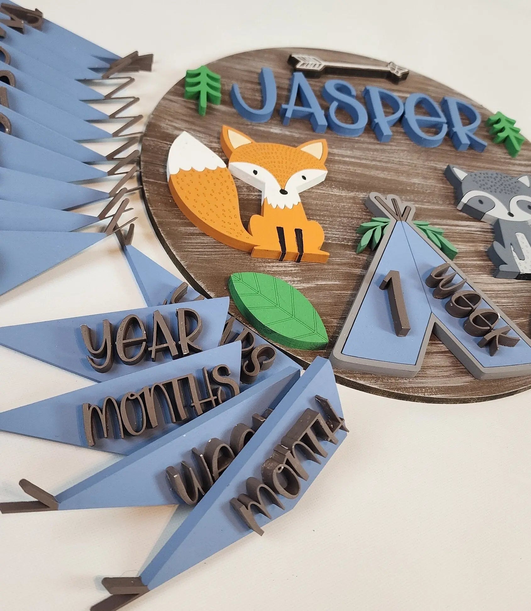 Woodsy Adventure Newborn Milestone Sign Woodsy What Knots