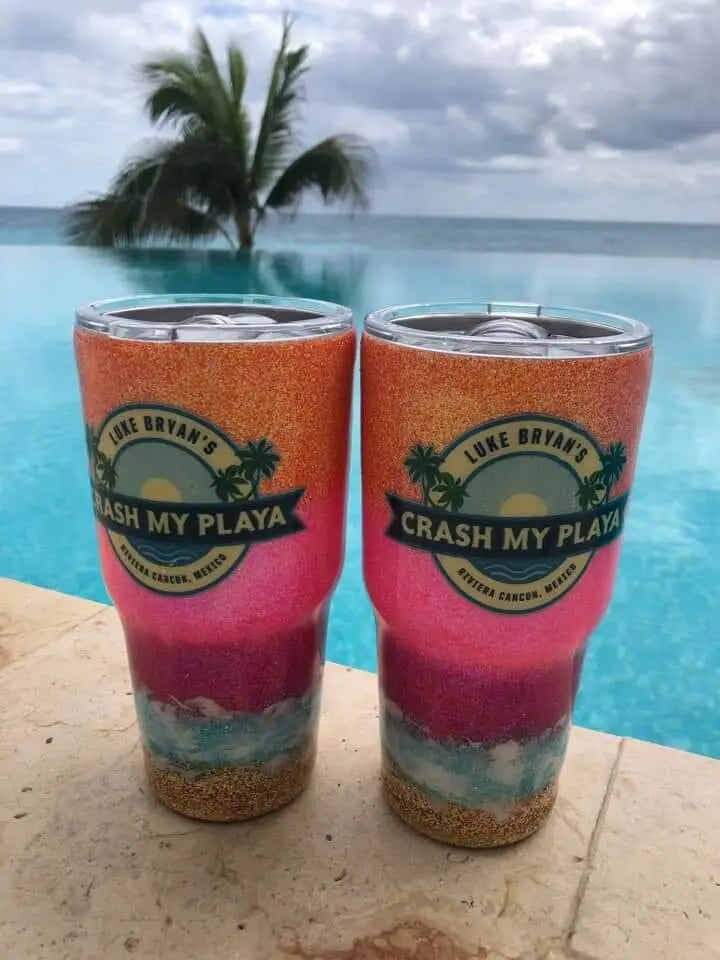 Personalized Glitter Tumbler
