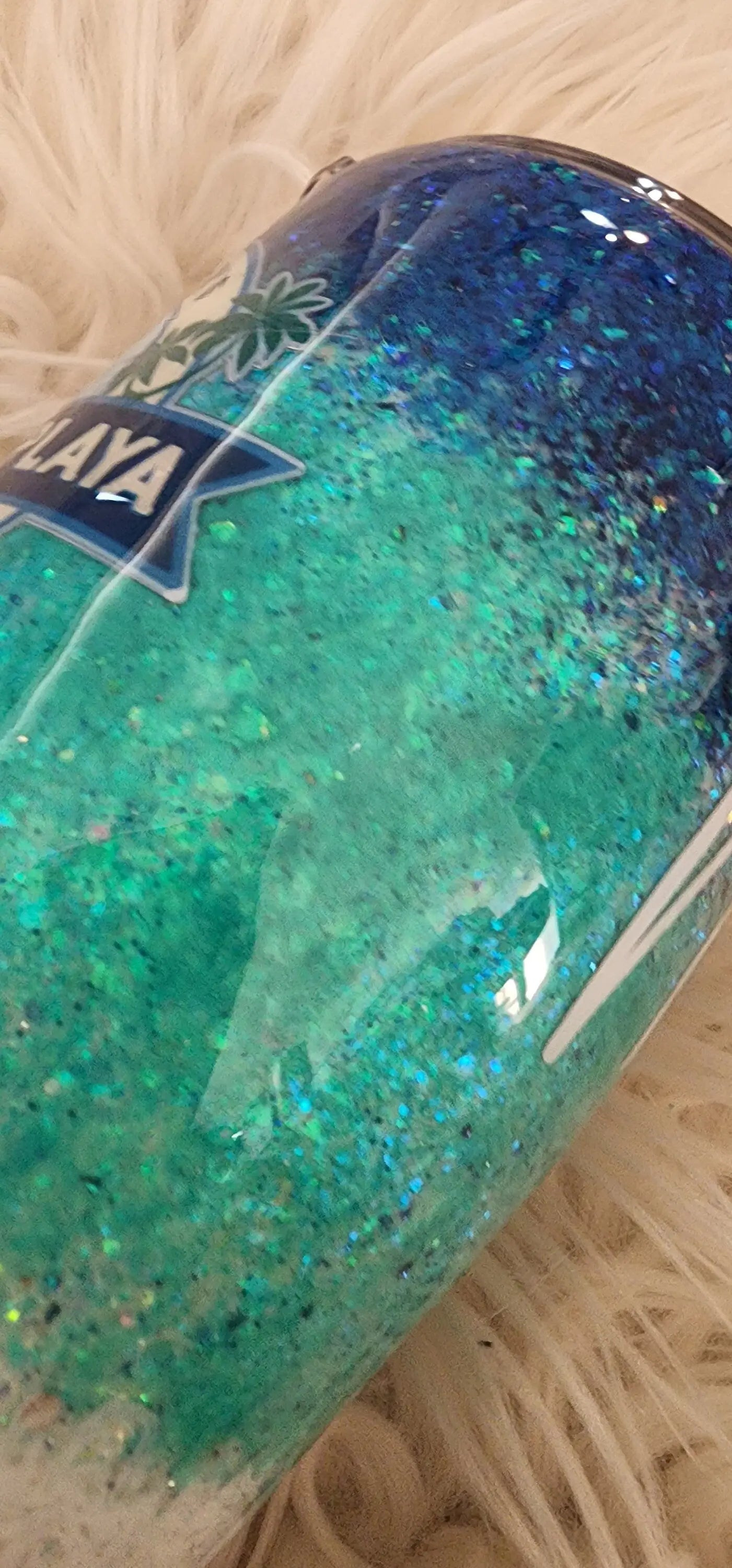 Crash My Playa Glitter Tumbler | Personalized Beach Tumbler Woodsy What Knots